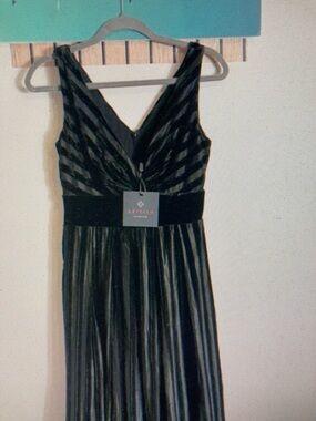 Collection Black Velvet V-Neck Evening Dress